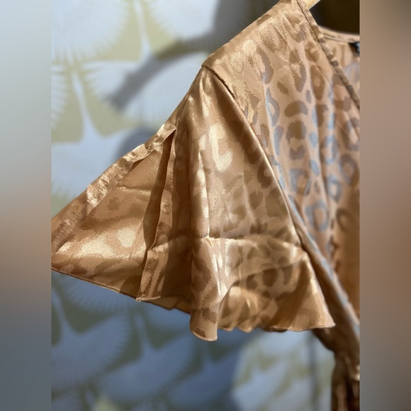 Chiffon V Neck Ruffle Midi Dress / Beach Wrap Dress - Picture 3 of 11